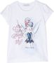 Monnalisa T-shirt verfraaid met kristallen Wit - Thumbnail 1