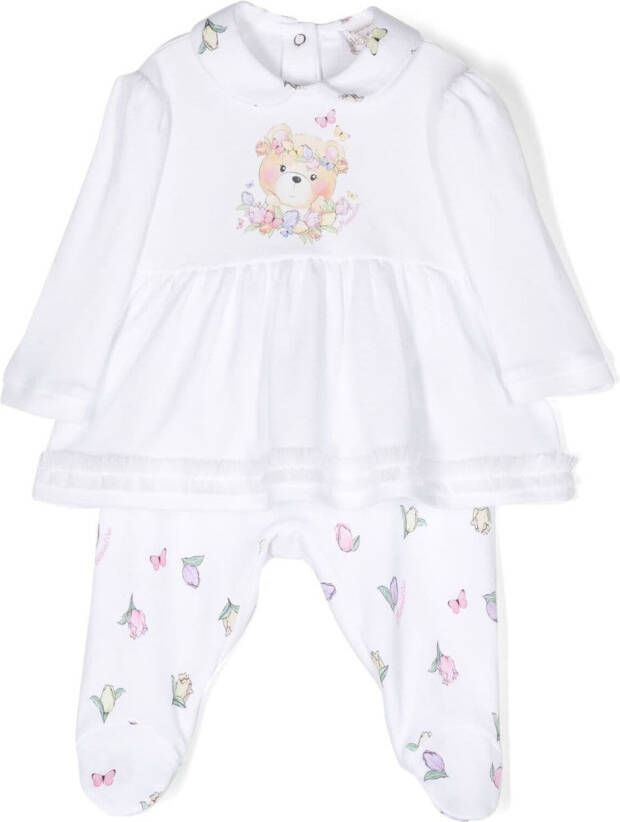 Monnalisa graphic-print trouser set Wit