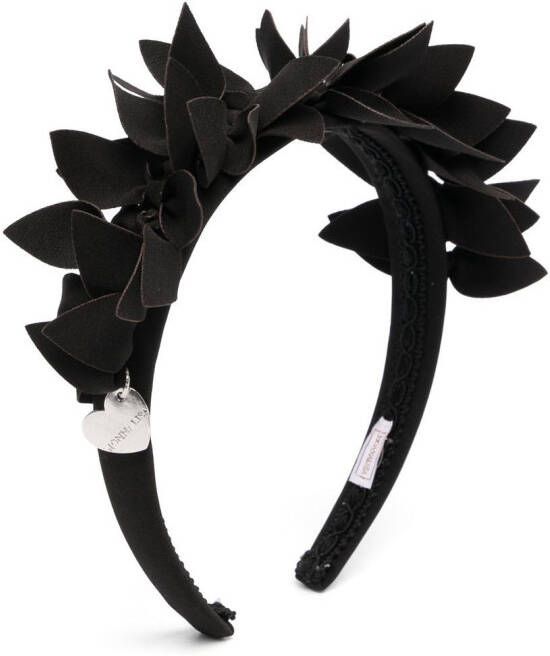 Monnalisa Haarband met strikdetail Zwart