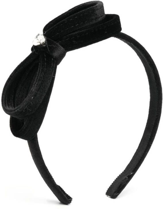 Monnalisa Haarband met strikdetail Zwart