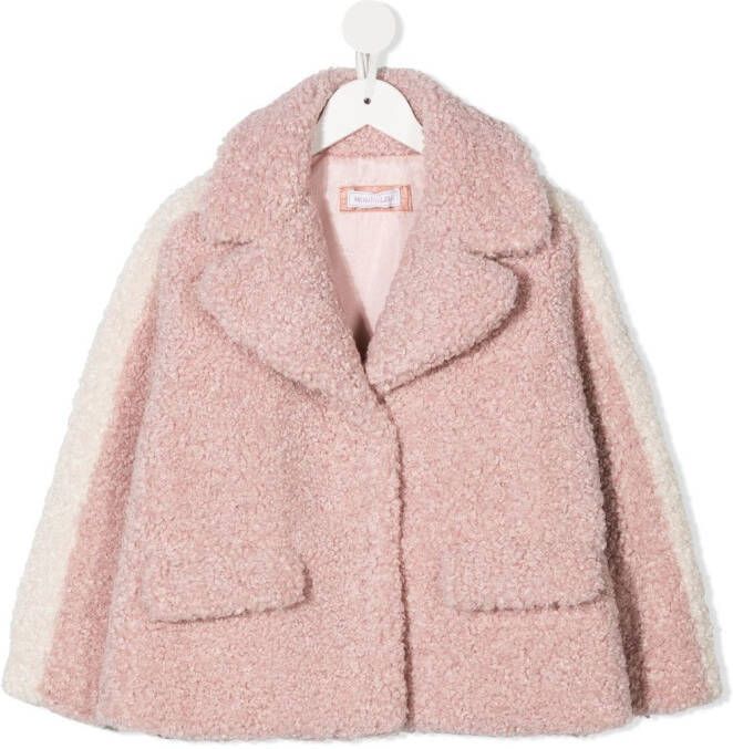 Monnalisa Jas met enkele rij knopen Roze