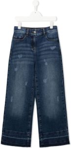 Monnalisa Jeans met wijde pijpen Blauw