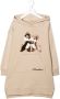 Monnalisa Jurk met capuchon Beige - Thumbnail 1