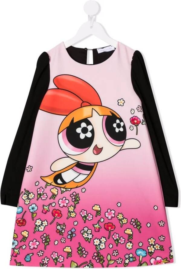 Monnalisa Jurk met print Roze