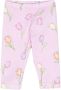 Monnalisa Legging met bloe print Roze - Thumbnail 1