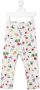 Monnalisa Legging met bloe print Wit - Thumbnail 1