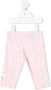 Monnalisa Legging met geborduurde bloe kinderen Spandex Elastane katoen 12 Roze - Thumbnail 1