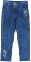 Monnalisa Jeans met geborduurd logo Blauw - Thumbnail 1