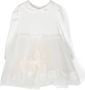 Monnalisa Tulen jurk Wit - Thumbnail 1