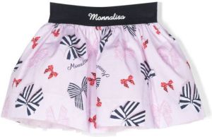 Monnalisa Mini-rok met strikprint Roze
