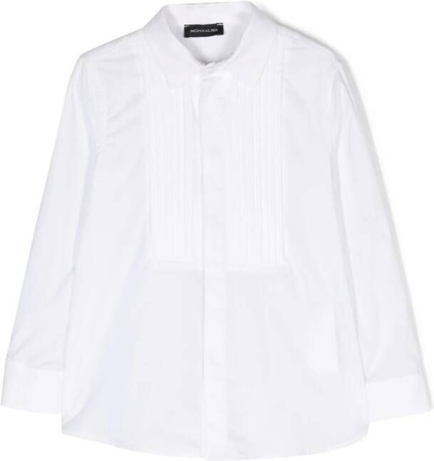 Monnalisa Overhemd met gesmockt detail Wit