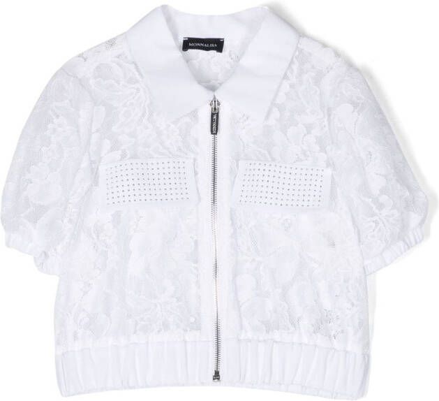 Monnalisa Overhemd met korte mouwen Wit