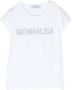 Monnalisa T-shirt verfraaid met kristallen Wit - Thumbnail 1