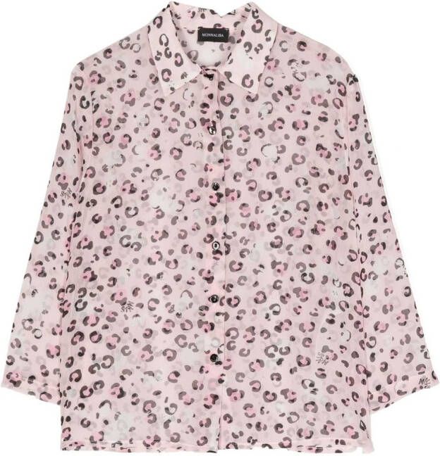 Monnalisa Shirt met luipaardprint Roze