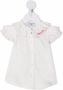 Monnalisa Shirt met ruches Wit - Thumbnail 1