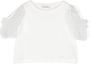 Monnalisa T-shirt met tulen mouwen Wit - Thumbnail 1
