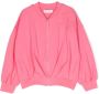 Monnalisa Sweater met bloe patch Roze - Thumbnail 1