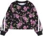 Monnalisa Sweater met bloe print Zwart - Thumbnail 1