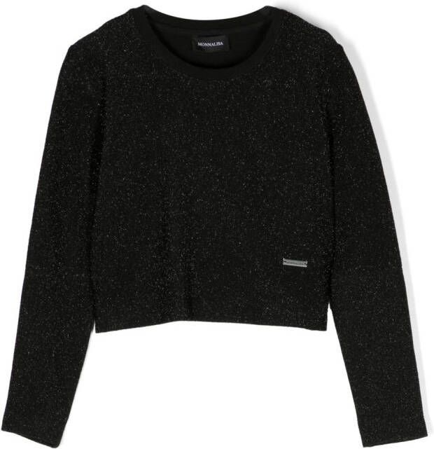 Monnalisa Sweater met ronde hals Zwart