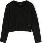 Monnalisa Sweater met ronde hals Zwart - Thumbnail 1
