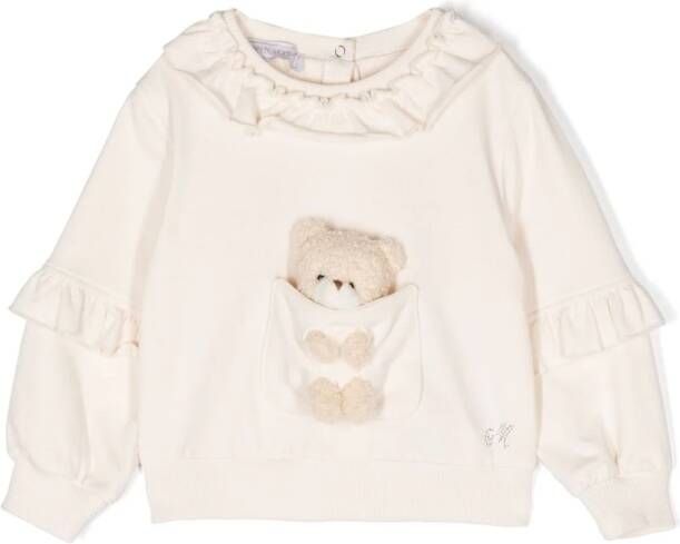 Monnalisa Sweater met teddybeer detail Beige