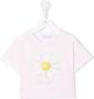 Monnalisa T-shirt met bloe print Roze - Thumbnail 1