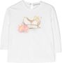 Monnalisa T-shirt met grafische print Wit - Thumbnail 1