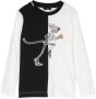 Monnalisa T-shirt met grafische print Zwart - Thumbnail 1