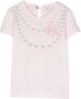 Monnalisa T-shirt met halskettingprint Roze - Thumbnail 1