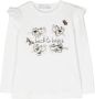 Monnalisa T-shirt met lange mouwen Wit - Thumbnail 1