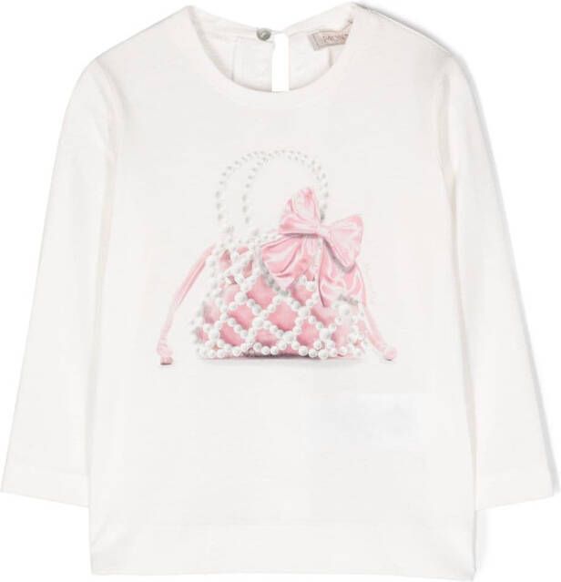 Monnalisa T-shirt met lange mouwen Wit