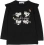 Monnalisa T-shirt met lange mouwen Zwart - Thumbnail 1