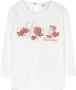 Monnalisa T-shirt met logoprint Wit - Thumbnail 1