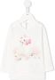 Monnalisa T-shirt met Maria patroon Wit - Thumbnail 1
