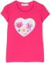 Monnalisa T-shirt met pailletten Roze - Thumbnail 1