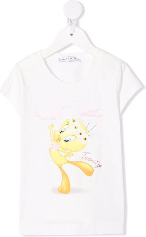 Monnalisa T-shirt met print Wit