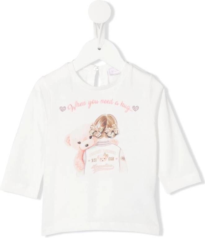 Monnalisa T-shirt met print Wit