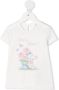 Monnalisa Top met bloe print Wit - Thumbnail 1