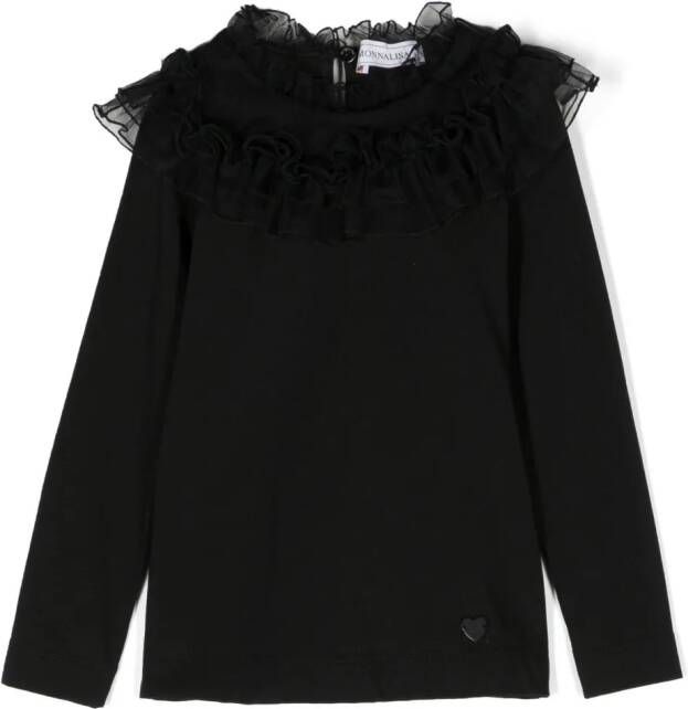 Monnalisa Tulen blouse Zwart