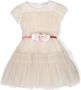 Monnalisa Tulen jurk Beige - Thumbnail 1