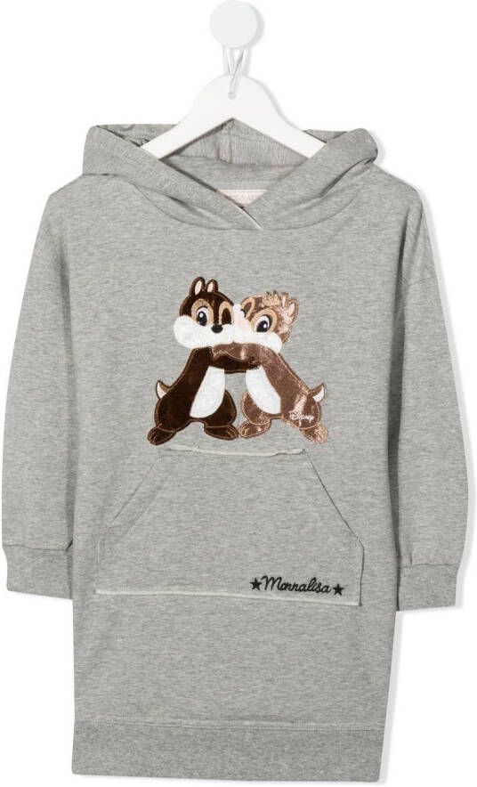 Monnalisa x Disney hoodiejurk met applicatie Grijs