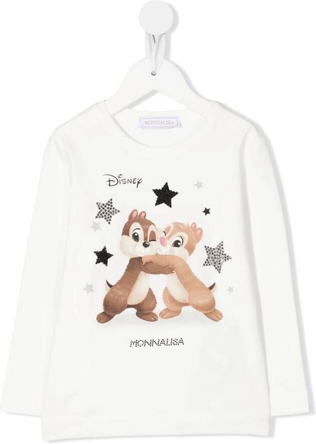 Monnalisa x Disney T-shirt met print Wit