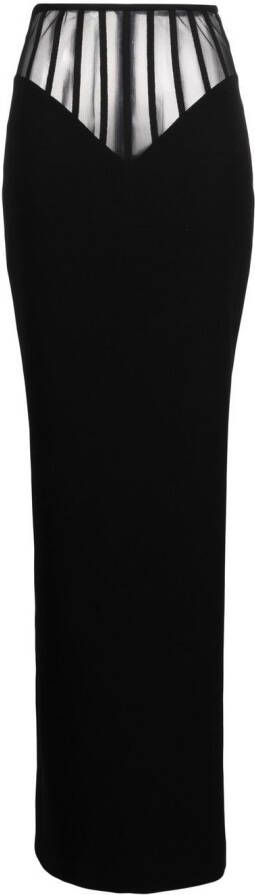 Mônot High waist maxi-rok Zwart