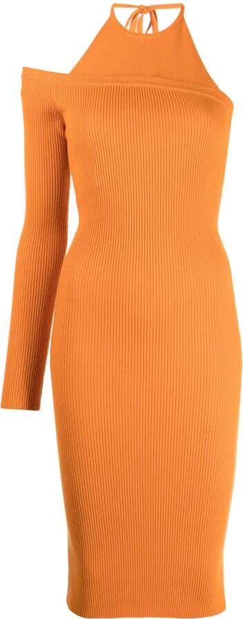 Monse Asymmetrische jurk Oranje