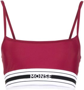 Monse Sport-bh met logo taille Rood