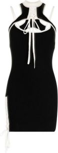 Monse Mini-jurk met contrasterende afwerking Zwart