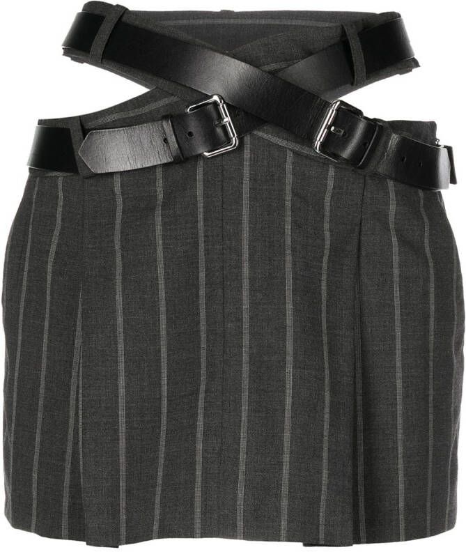 Monse Mini-rok met krijtstreep Grijs