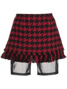 Monse Mini-rok met pied-de-poule print Rood