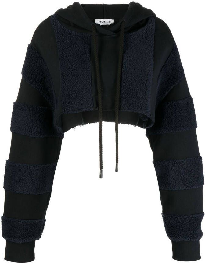 Monse Cropped hoodie Zwart
