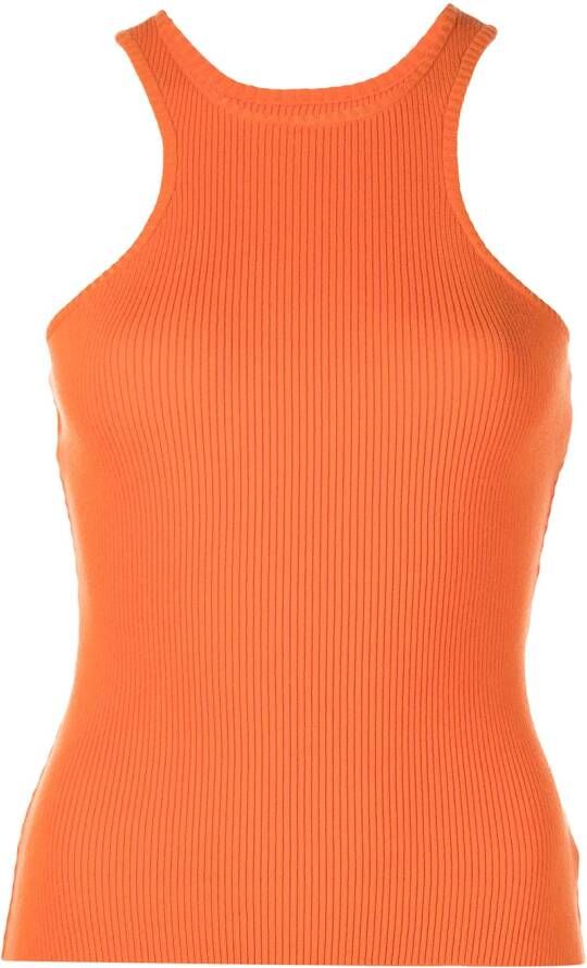 Monse Ribgebreide top Oranje